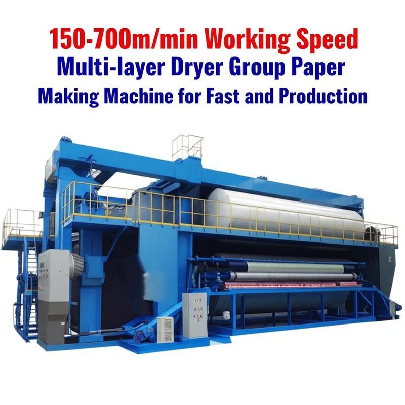 150-700m/min Working Speed Multi-layer Dryer Group Paper Making Machine for Fast and Production
